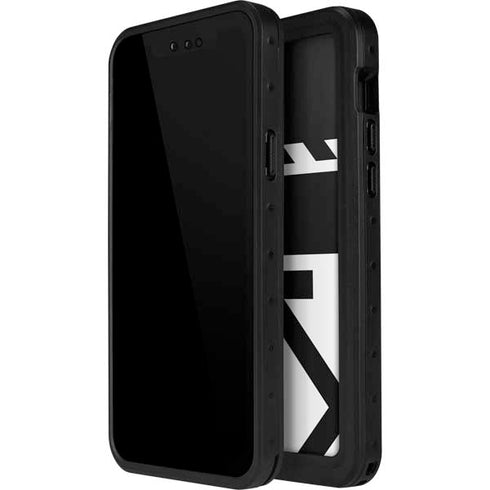 Black and White Geometric Shapes iPhone 15 Pro Waterproof Case